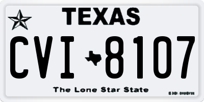TX license plate CVI8107