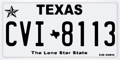 TX license plate CVI8113
