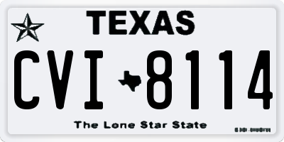 TX license plate CVI8114