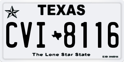 TX license plate CVI8116