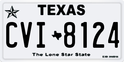 TX license plate CVI8124