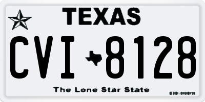 TX license plate CVI8128