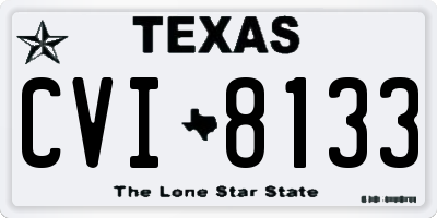 TX license plate CVI8133