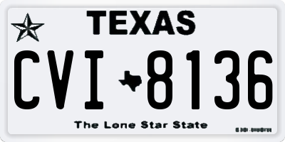 TX license plate CVI8136
