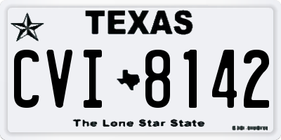 TX license plate CVI8142