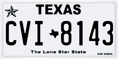TX license plate CVI8143
