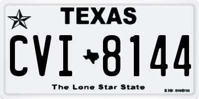 TX license plate CVI8144