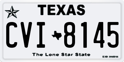 TX license plate CVI8145