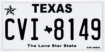 TX license plate CVI8149