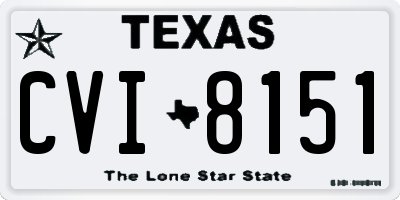 TX license plate CVI8151