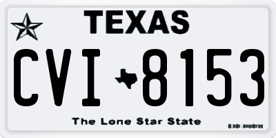 TX license plate CVI8153