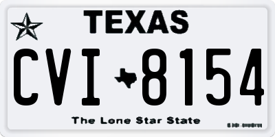 TX license plate CVI8154