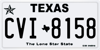 TX license plate CVI8158