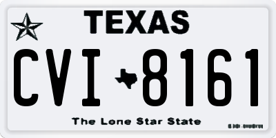 TX license plate CVI8161