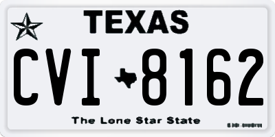 TX license plate CVI8162