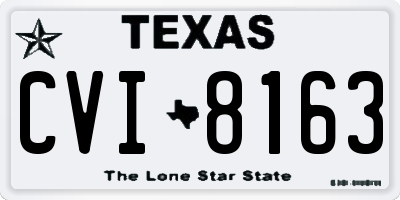 TX license plate CVI8163