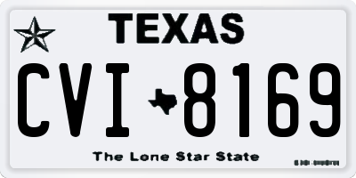 TX license plate CVI8169