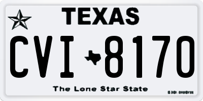 TX license plate CVI8170