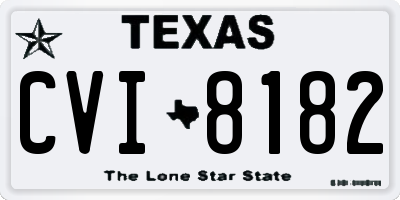 TX license plate CVI8182
