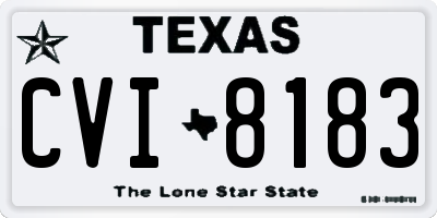 TX license plate CVI8183