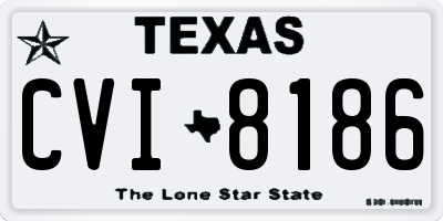 TX license plate CVI8186