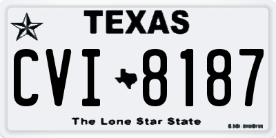 TX license plate CVI8187