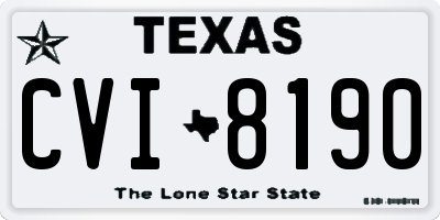 TX license plate CVI8190