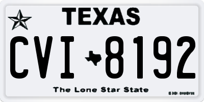 TX license plate CVI8192