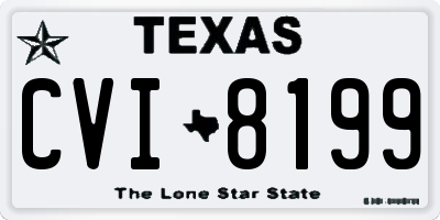 TX license plate CVI8199