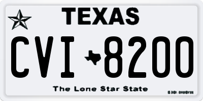 TX license plate CVI8200