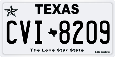 TX license plate CVI8209