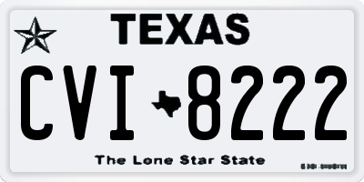 TX license plate CVI8222