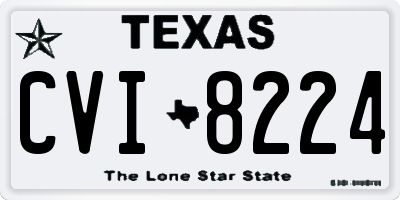 TX license plate CVI8224