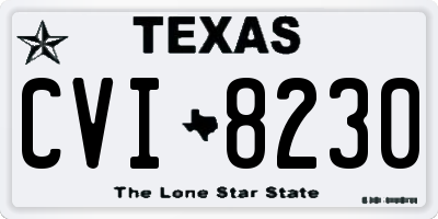TX license plate CVI8230