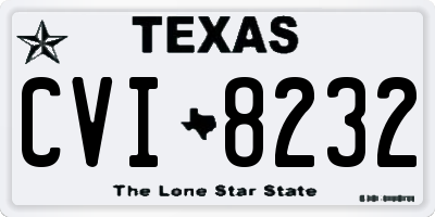 TX license plate CVI8232