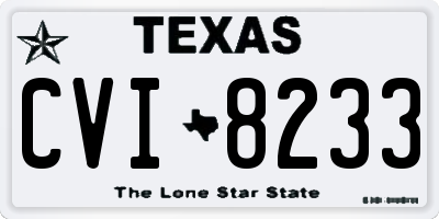 TX license plate CVI8233
