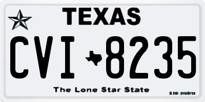 TX license plate CVI8235