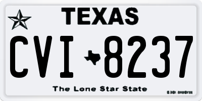 TX license plate CVI8237