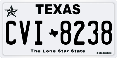 TX license plate CVI8238