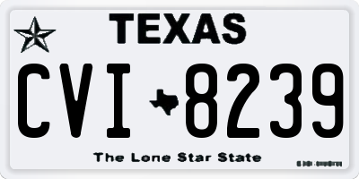 TX license plate CVI8239