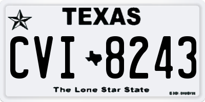 TX license plate CVI8243