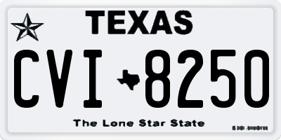 TX license plate CVI8250