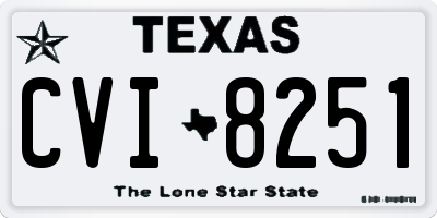 TX license plate CVI8251