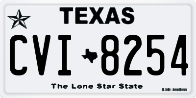 TX license plate CVI8254
