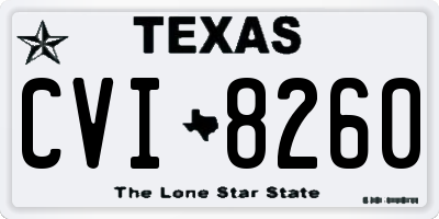 TX license plate CVI8260