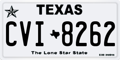 TX license plate CVI8262