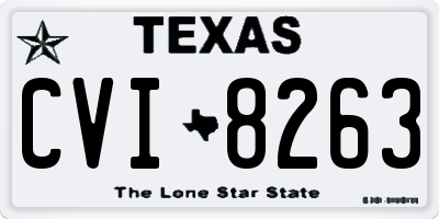 TX license plate CVI8263