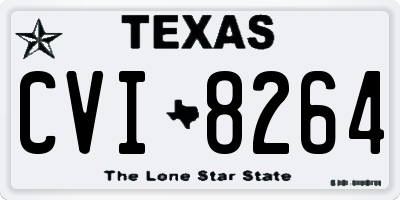 TX license plate CVI8264