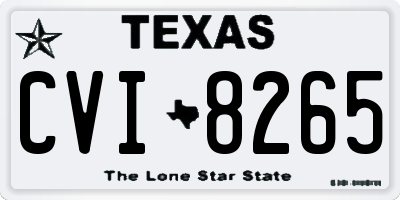 TX license plate CVI8265