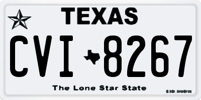 TX license plate CVI8267
